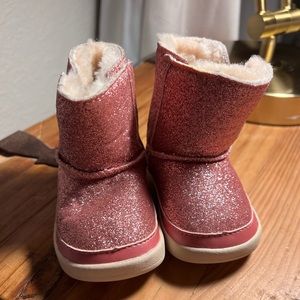 Baby Pink Glitter Ugg Boots Size 2/3